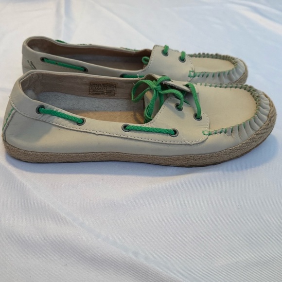 UGG Tylin Leather Boat Shoes - Size 9.5 Women’s -Coastal Grandma, Preppy - Picture 3 of 9